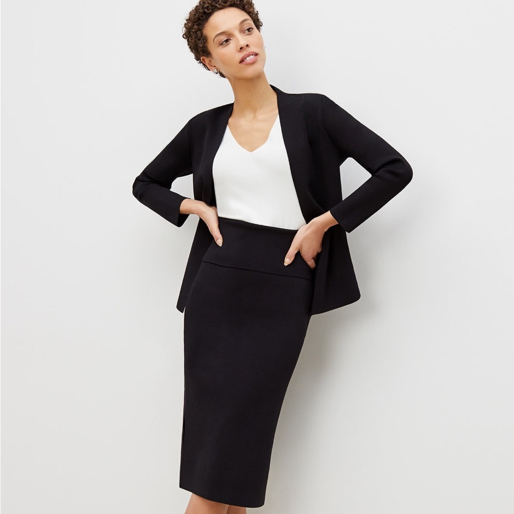 MM La Fleur The Harlem Skirt - Jardigan Knit fold over pencil skirt